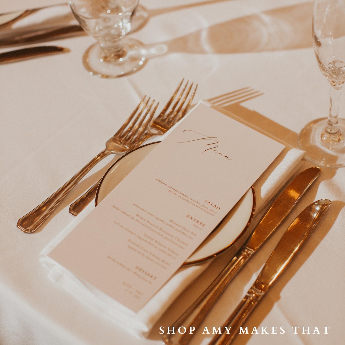 Wedding Menu Card Template