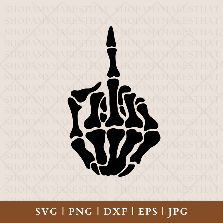 Skeleton Middle Finger SVG – shop.amymakesthat