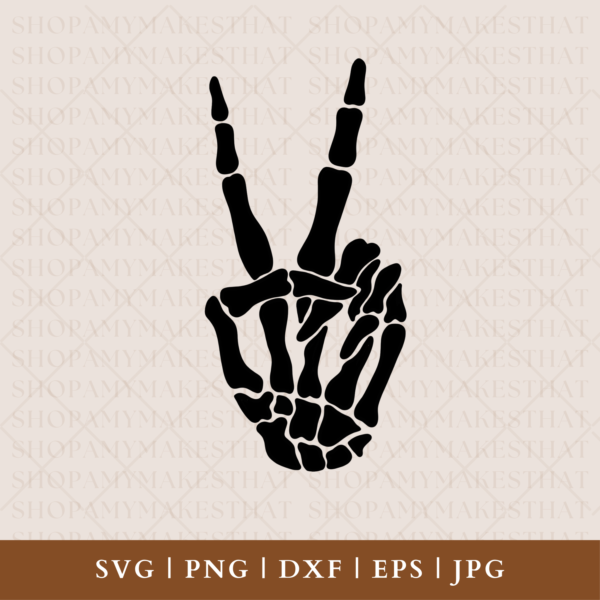 Skeleton Peace Sign SVG – shop.amymakesthat