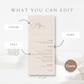 Wedding Menu Card Template