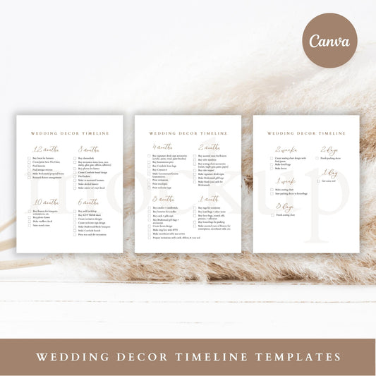 Wedding Decor To-Do List Timeline Template