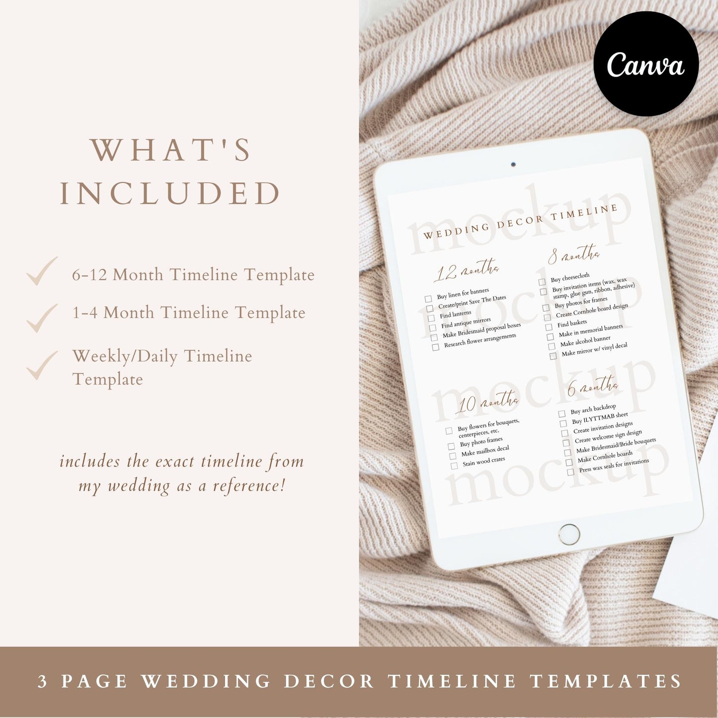 Wedding Decor To-Do List Timeline Template