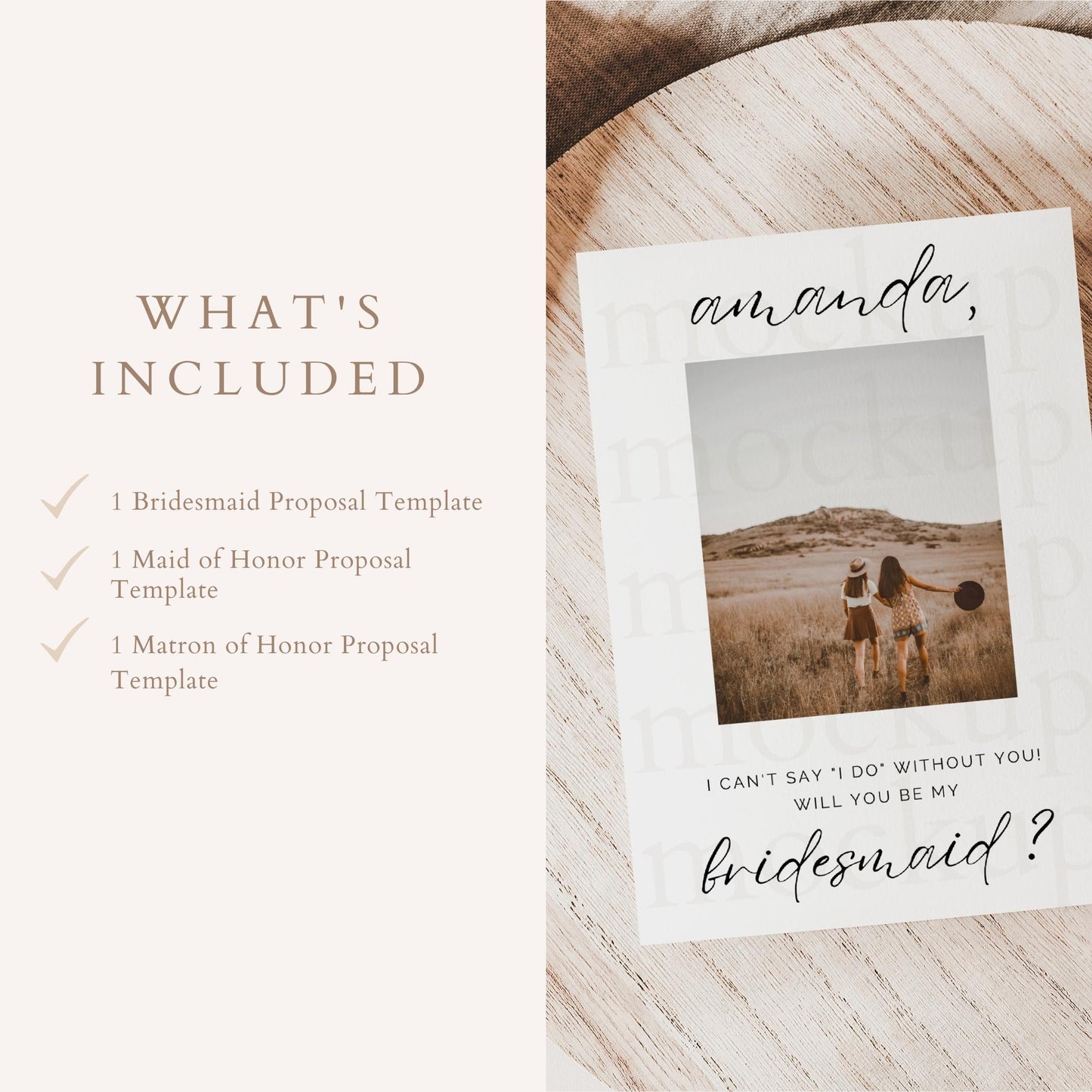 Bridesmaid Proposal Card Template