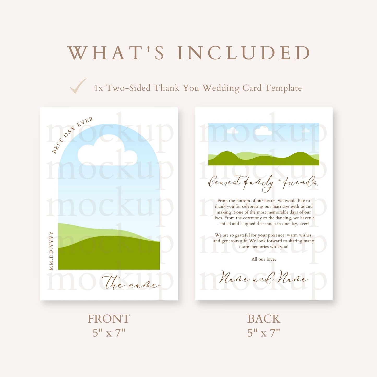 thank you wedding card template