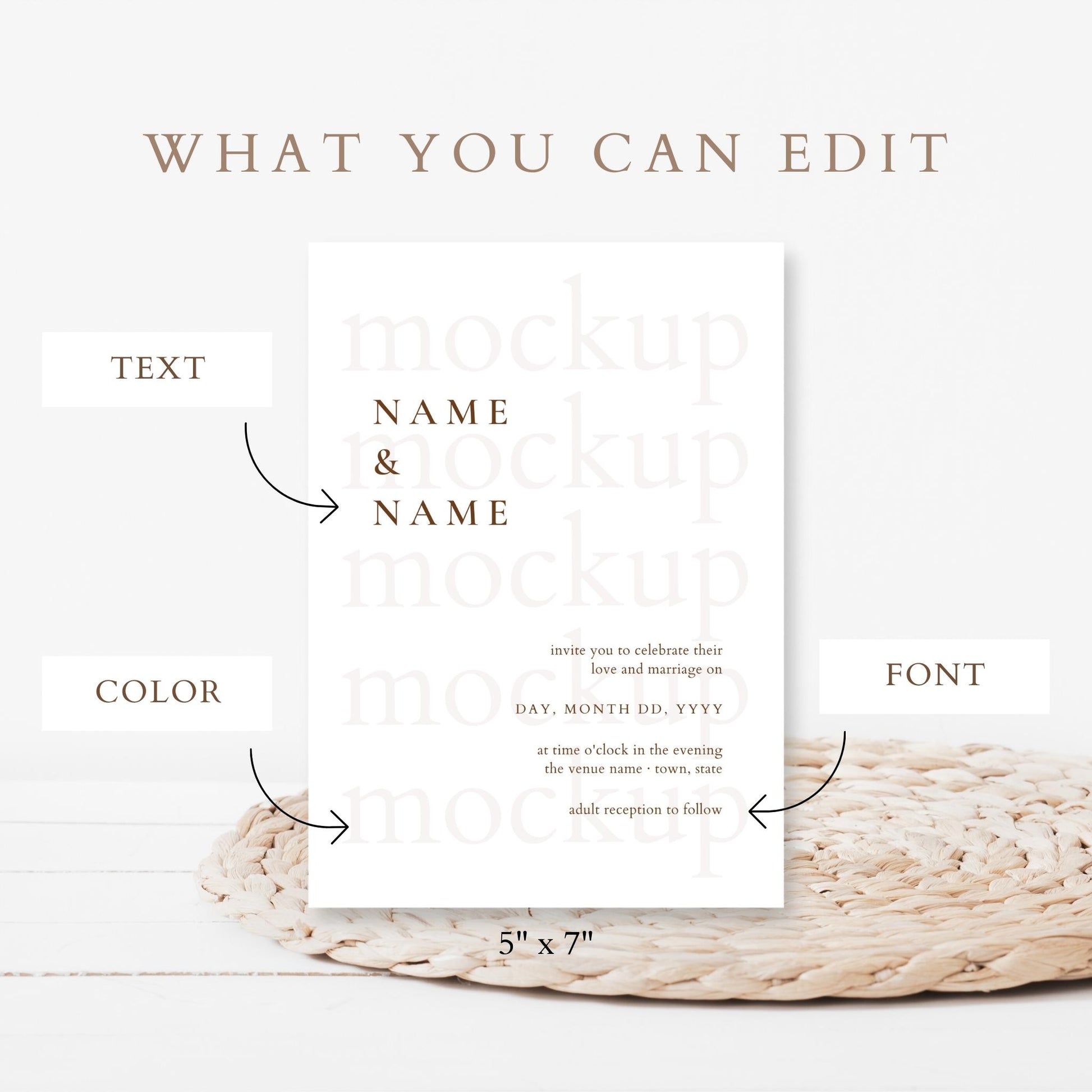 minimalist wedding invitation template